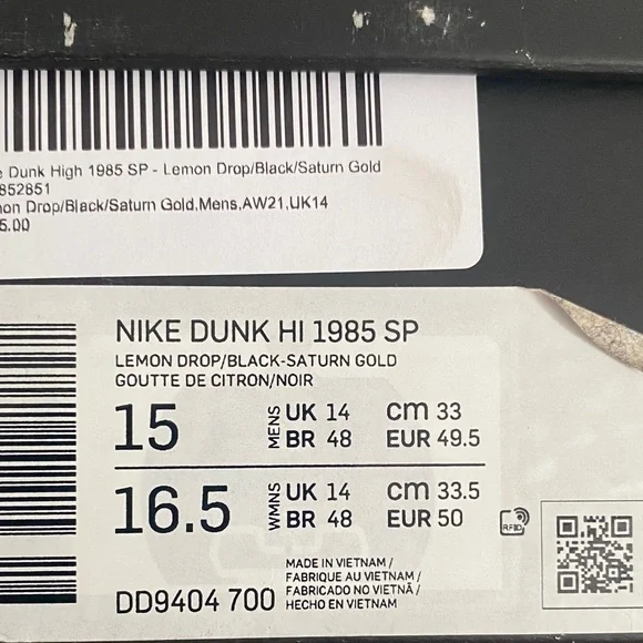 Nike Dunk High 1985 SP "Black Acid Wash" - Picture 11 of 11